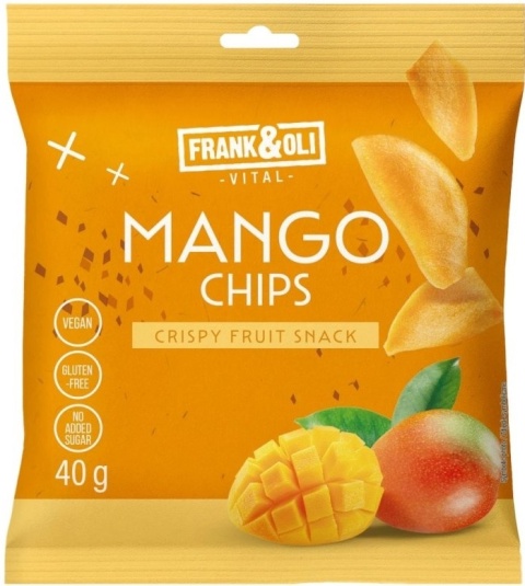 FRANK&OLI Naturalne chipsy Mango 40g