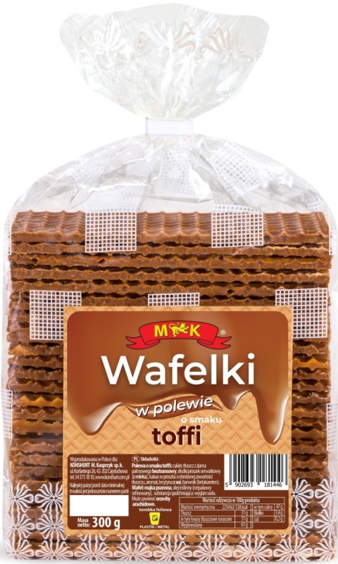 MK WAFELKI W POLEWIE O SMAKU TOFFI 300G