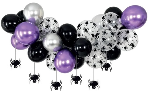 PartyPal Girlanda balonowa z pajakami Halloween Spooky Friends 12cali DIY