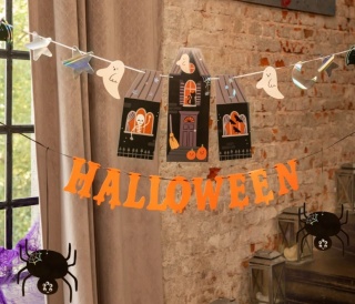 PartyPal Baner Halloween Spooky Friends 135x45cm