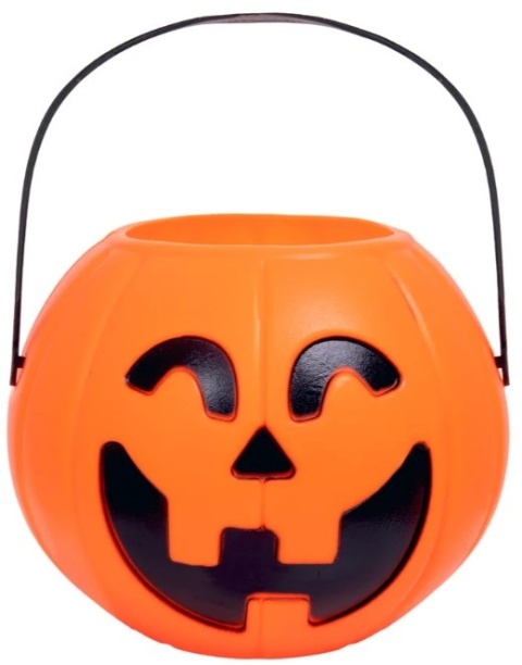 PartyPal Halloween wiaderko plastikowe Dynia na cukierki