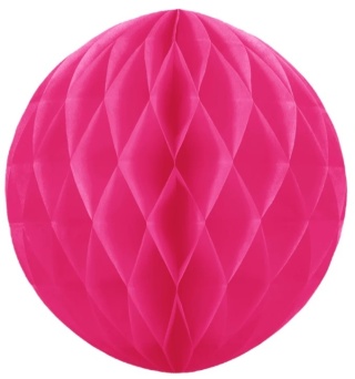 PartyPal Honeycomb bibułowy ciemny różowy 10cm