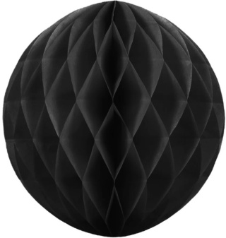PartyPal Honeycomb bibułowy czarny 20cm