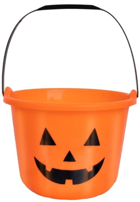 PartyPal Halloween wiaderko na cukierki plastikowe