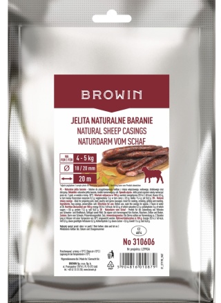 BROWIN Jelita naturalne baranie kal 18/20 mm 20 m