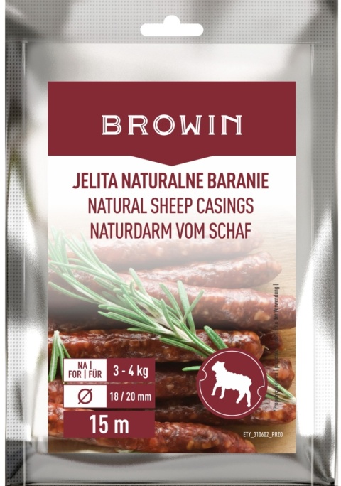 BROWIN Jelita naturalne baranie kaliber 18/20mm 15m