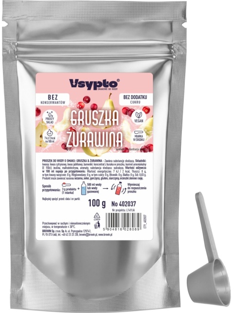 VSYPTO o smaku gruszka żurawina 100g